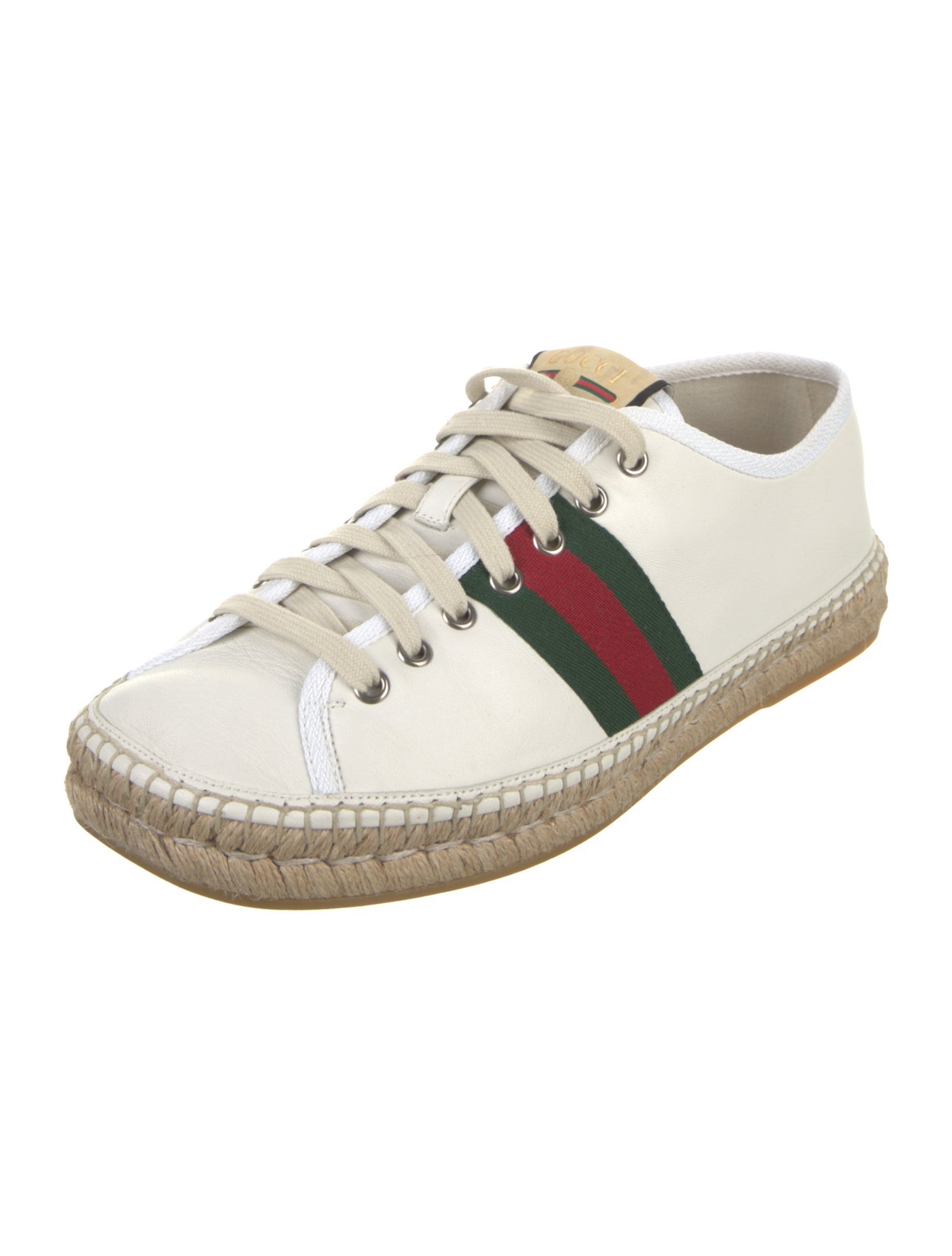Gucci GG Canvas Leather Espadrille Sneakers